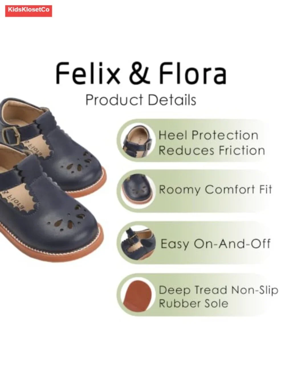 Toddler Girls Mary Jane Dress Shoes Non-Slip Ballet Flats Microfiber T-Strap